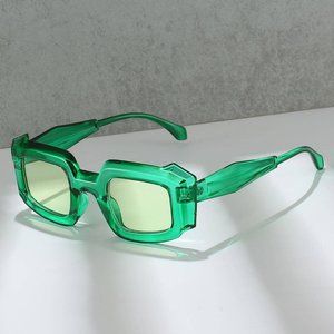 unisex geometric frame glasses